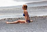 Lindsay Lohan - Hufe Bikini Candids, Beach, boobs, nips