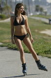 Leilani Dowding at the beach
