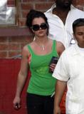 Britney Spears in green at Millenium studio shows her stomach